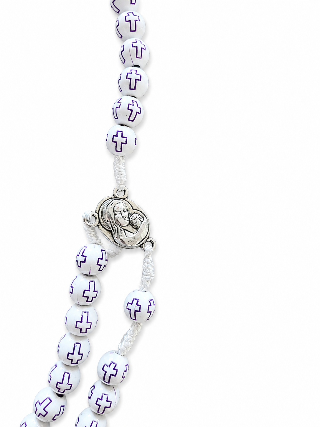 Jerusalem Holy Soil White Rosary
