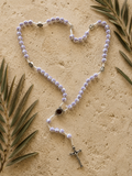 Jerusalem Holy Soil White Rosary
